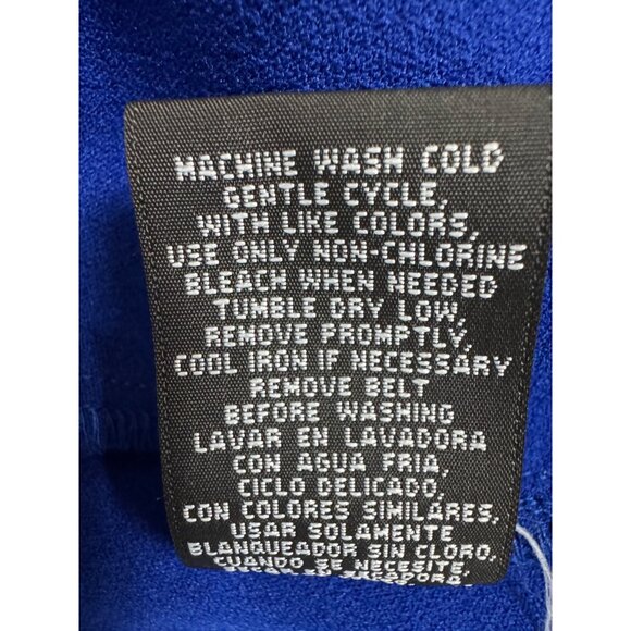 Blue Stretch Knit Short Sleeve Classic Dress with Belt Size 20W 2X New Plus Size - Picture 5 of 5